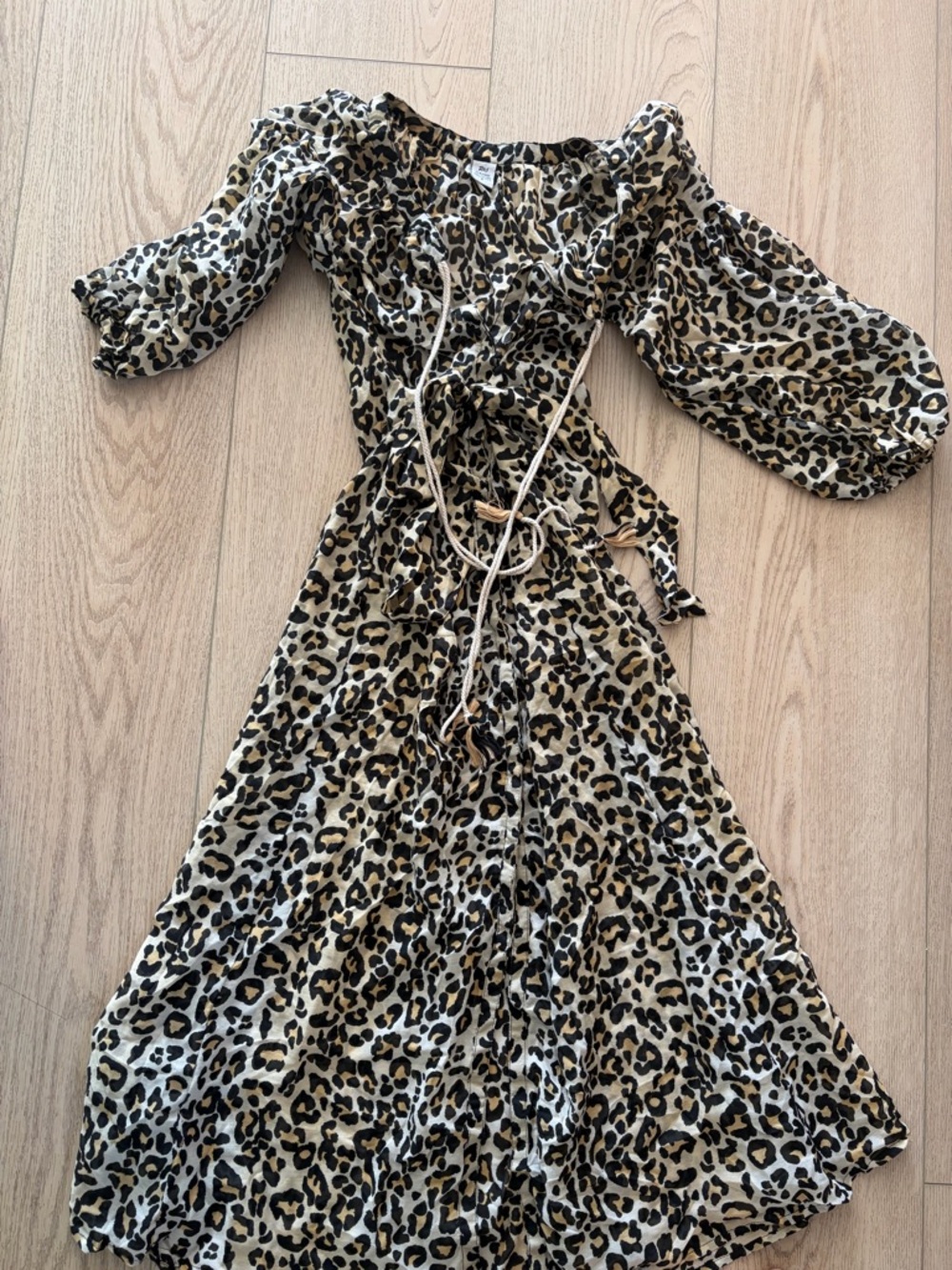 Raj Leopard Print Swim Coverup in Black, Tan, Cream